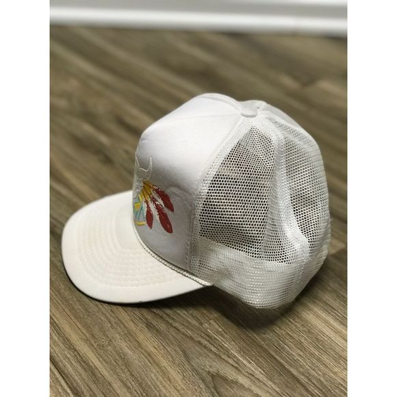 Vtg Santa Fe Bull Skull Trucker Hat - Picture 5 of 8